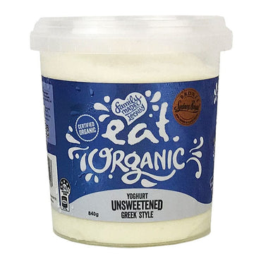 Eat Organic Natural Unsweetened Greek Style Yoghurt  840g